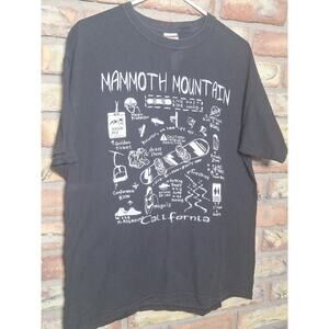 Mammoth Mountain California Snowboard Graphic Tee L- The Duck Co. HTF!